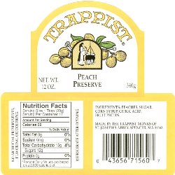Trappist Preserves - Peach Preserve (12-Jar Case)