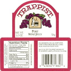Trappist Preserves Port Wine Jelly (single jar)