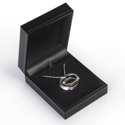 Love is Patient Double Mobius Necklace (silver)
