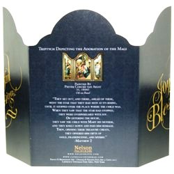 Joyful Blessings Tri-fold (12 cards in gold bag)