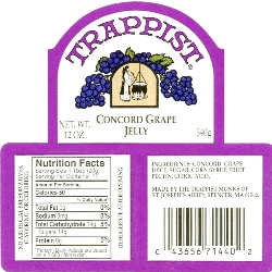 Trappist Preserves Concord Grape Jelly (single jar)
