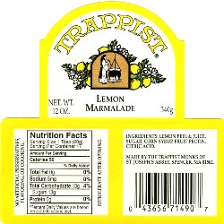 Trappist Preserves Lemon Marmalade (single jar)
