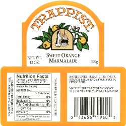 Trappist Preserves Sweet Orange Marmalade (single jar)