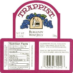 Trappist Preserves - Burgundy Wine Jelly (12-Jar Case)
