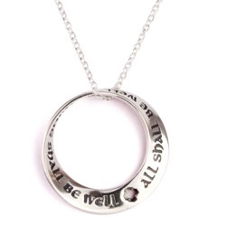 All Shall Be Well Mobius Necklace (silver)