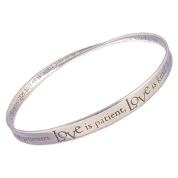 Love is Patient Mobius Bracelet (silver)